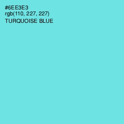 #6EE3E3 - Turquoise Blue Color Image